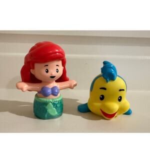 Fisher-Price Little People figurines Disney Princess Ariel Fish Flounder Chunky